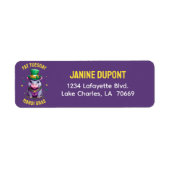 マルディお洒落グラスファット火曜日ヒッポステッカー ラベル (正面)