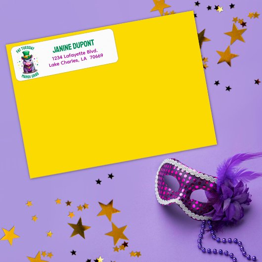 マルディお洒落グラスファット火曜日ヒッポステッカー ラベル