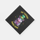 マルディお洒落グラスファット火曜日ヒッポ スタンダードランチョンナプキン (角)