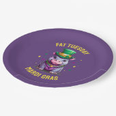 マルディお洒落グラスファット火曜日ヒッポ ペーパープレート (アングル)