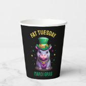 マルディお洒落グラスファット火曜日ヒッポ 紙コップ (裏面)