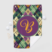 マルディアーガイルグラスイエローパープルグリーン ゴルフタオル (インサイチュ)