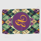 マルディアーガイルグラスイエローパープルグリーン ゴルフタオル (横)