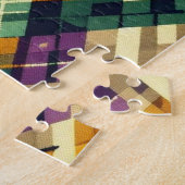 マルディアーガイルグラスイエローパープルグリーン ジグソーパズル (側面)