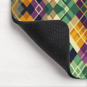 マルディアーガイルグラスイエローパープルグリーン マウスパッド (コーナー)