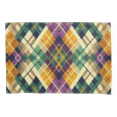 マルディアーガイルグラスイエローパープルグリーン 枕カバー (正面)