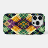 マルディアーガイルグラスイエローパープルグリーン iPhoneケース (裏面横)