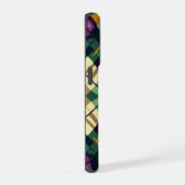 マルディアーガイルグラスイエローパープルグリーン iPhoneケース (右側面)