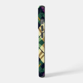 マルディアーガイルグラスイエローパープルグリーン iPhoneケース (左側面)