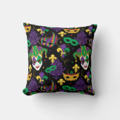 マルディカラフルグラカーニバルジェスターパターン クッション (正面)