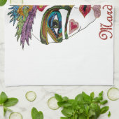 マルディカラフルグラグリッターフェザーマスク キッチンタオル (折り畳み)