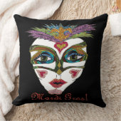 マルディカラフルグラグリッターフェザーマスク クッション (ブランケット)