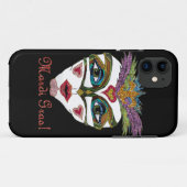 マルディカラフルグラグリッターフェザーマスク Case-Mate iPhoneケース (裏面(横))