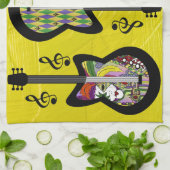 マルディカラフルグラスギタース キッチンタオル (折り畳み)