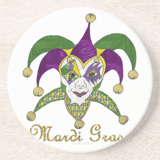 マルディカラフルグラスジェスタースマスク コースター (正面)