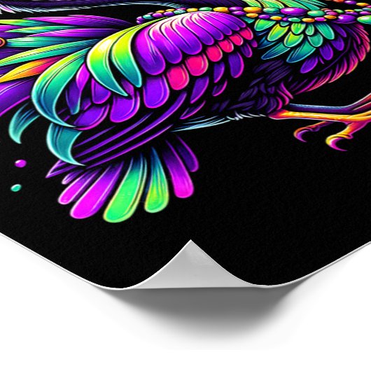 マルディカラフルグラスペリカンルイジアナジェスターハットB ポスター (角)