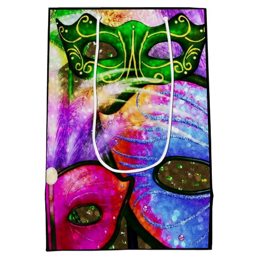 マルディカラフルグラスマスク抱き枕 ミディアムペーパーバッグ (裏面)