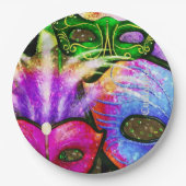 マルディカラフルグラスマスク紙プレート ペーパープレート (正面)