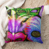 マルディカラフルグラスマスク装飾用クッション クッション (ブランケット)