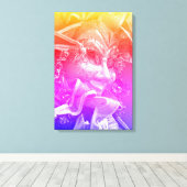 マルディカラフルグラスマスク キャンバスプリント (インサイチュ (ウッドフロア))