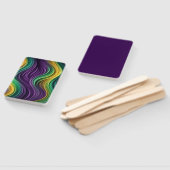 マルディカラフルグラス波パターン（の模様が）ある ハンドファン (組立なし)