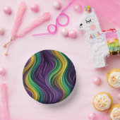 マルディカラフルグラス波パターン（の模様が）ある ペーパーボウル (パーティー)