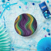 マルディカラフルグラス波パターン（の模様が）ある ペーパーボウル (パーティー)