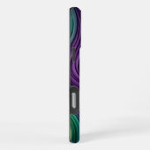 マルディカラフルグラス波パターン（の模様が）ある iPhoneケース (右側面)