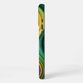 マルディカラフルグラス波パターン（の模様が）ある iPhoneケース (左側面)