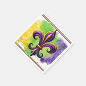 マルディカラフルグラス（紋章の）フラ・ダ・リ スタンダードカクテルナプキン (角)