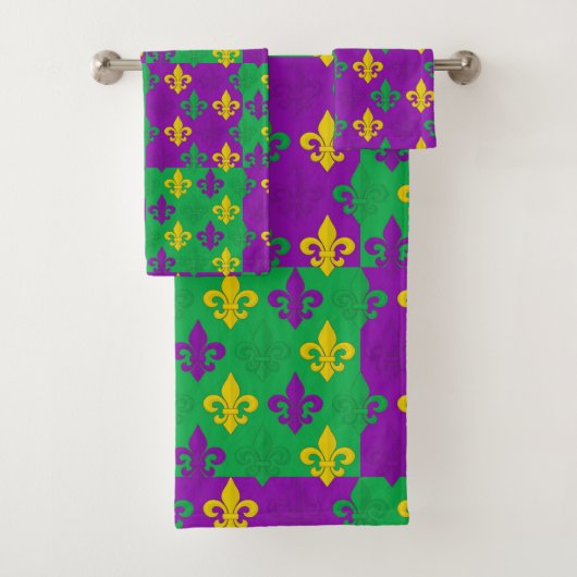 マルディカラフルグラフランスのスフルーアデリス模様 バスタオルセット (インサイチュ)