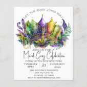 マルディグラお祝いウォーターカラークラウン (正面)