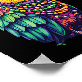 マルディグラかわいいオウム仮装コスチューム女性用G ポスター (角)