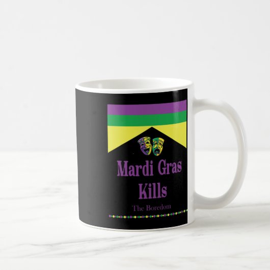 マルディグラが退屈を殺おもしろいす コーヒーマグカップ (右)