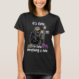 マルディグラにゃん大丈夫だよ Tシャツ