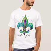 マルディグラのための幻想的なフルールドリス Tシャツ (正面)