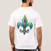 マルディグラのための幻想的なフルールドリス Tシャツ (裏面)