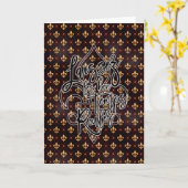 マルディグラのグリーティングカード、良い時間を許可転が カード (黄色い花)