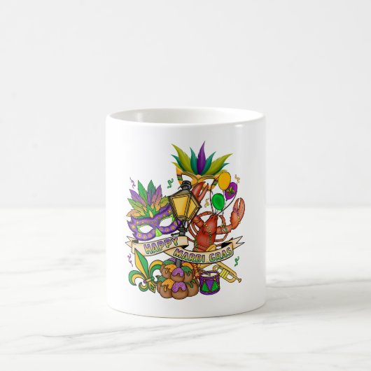 マルディグラのコーヒーマグカップ コーヒーマグカップ (中央)
