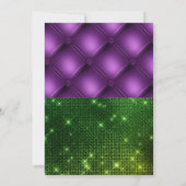 マルディグラのジェンダーリビールシャワーの招待 サンキューカード (裏面)