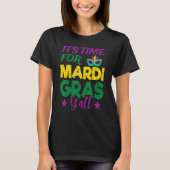 マルディグラのタイムY All Nola Mardi Gras Par Tシャツ (正面)