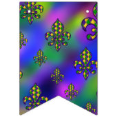 マルディグラのパターン バンティングフラッグ (第1の旗)