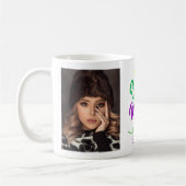マルディグラの女王 写真入りコーヒーマグ コーヒーマグカップ (左)