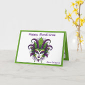 💚💜💛マルディグラの振動 カード (黄色い花)