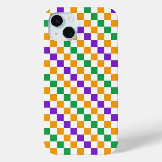 マルディグラの斜め市松模様 Case-Mate iPhoneケース (裏面)