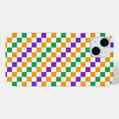 マルディグラの斜め市松模様 Case-Mate iPhoneケース (裏面 (横))