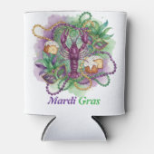 マルディグラの水彩画の祝祭 缶クーラー (正面)