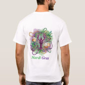 マルディグラの水彩画の祝祭 Tシャツ (裏面)