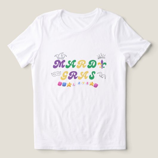 マルディグラの祝祭を愛す  トライブレンドＴシャツ (デザイン正面)