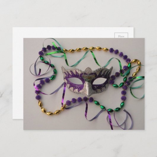 マルディグラの色の爆発 ポストカード (正面/裏面)